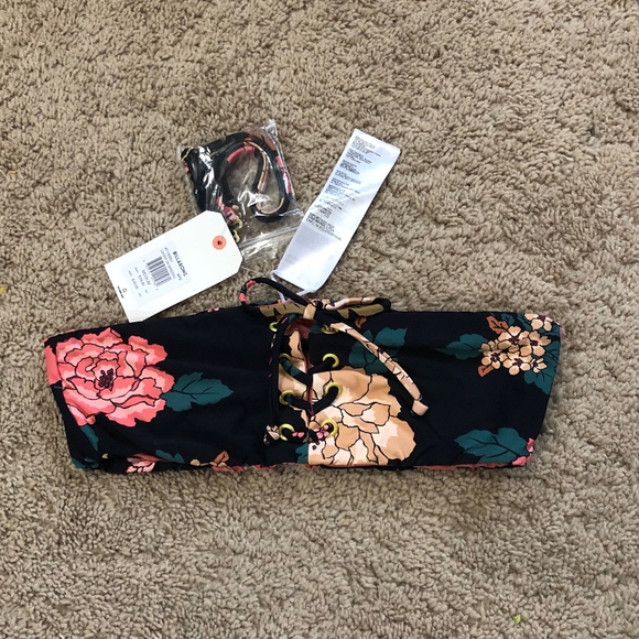 Billabong Other - Billabong Floral Swim Bikini Top Bandeau